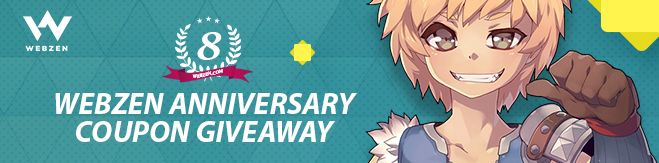 WEBZEN 8th Anniversary Giveaway