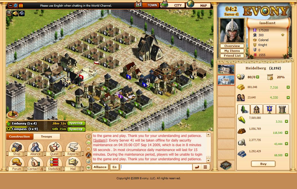 evony game evony game