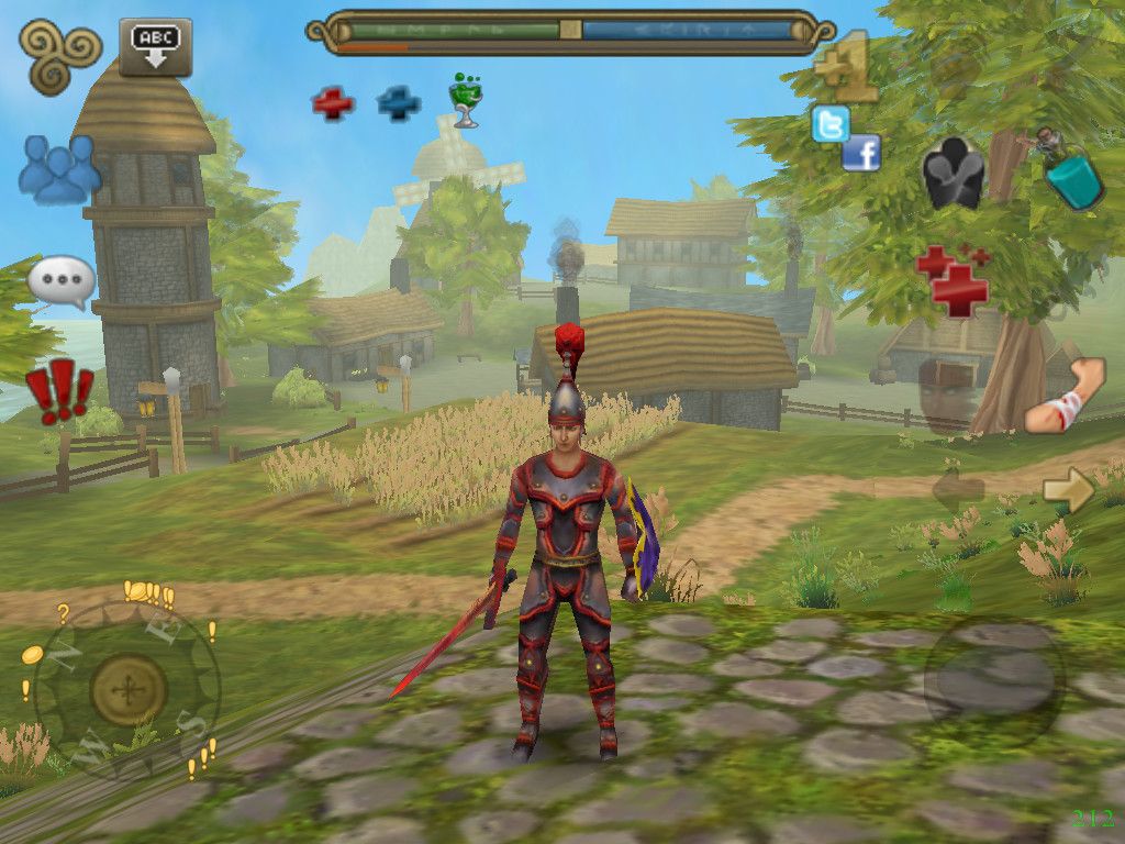 mobile mmo games celtic heroes red armour screenshot
