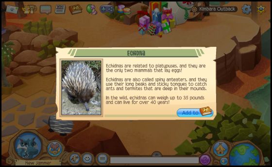 Animal Jam Echidna Discovery