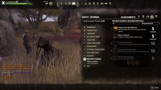 Check the achievement menu to mark your progress.