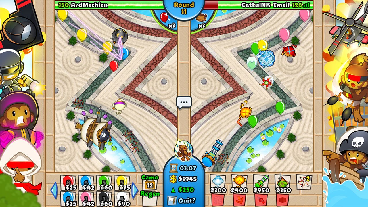 bloons td battles towers