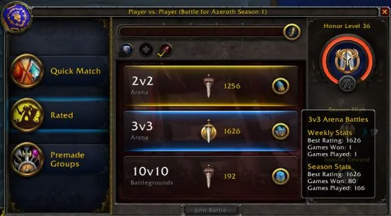Pvp matchmaking wow