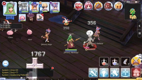 Ragnarok M: Eternal Love party gameplay