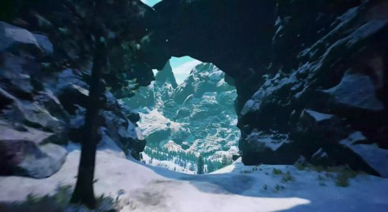 Explore the world through a stone archway to the snowy north of Citadel's world Ignus.
